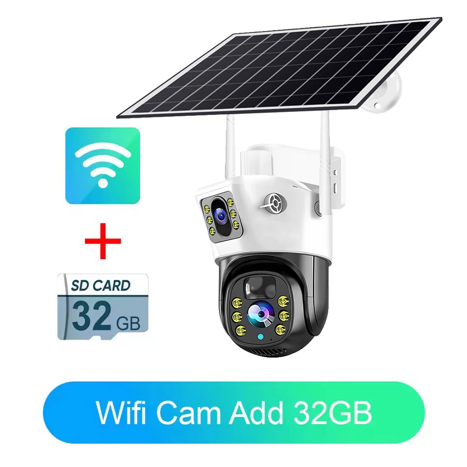 WiFi Dual-Lens Camera 4G Solar Night Vision Outdoor
