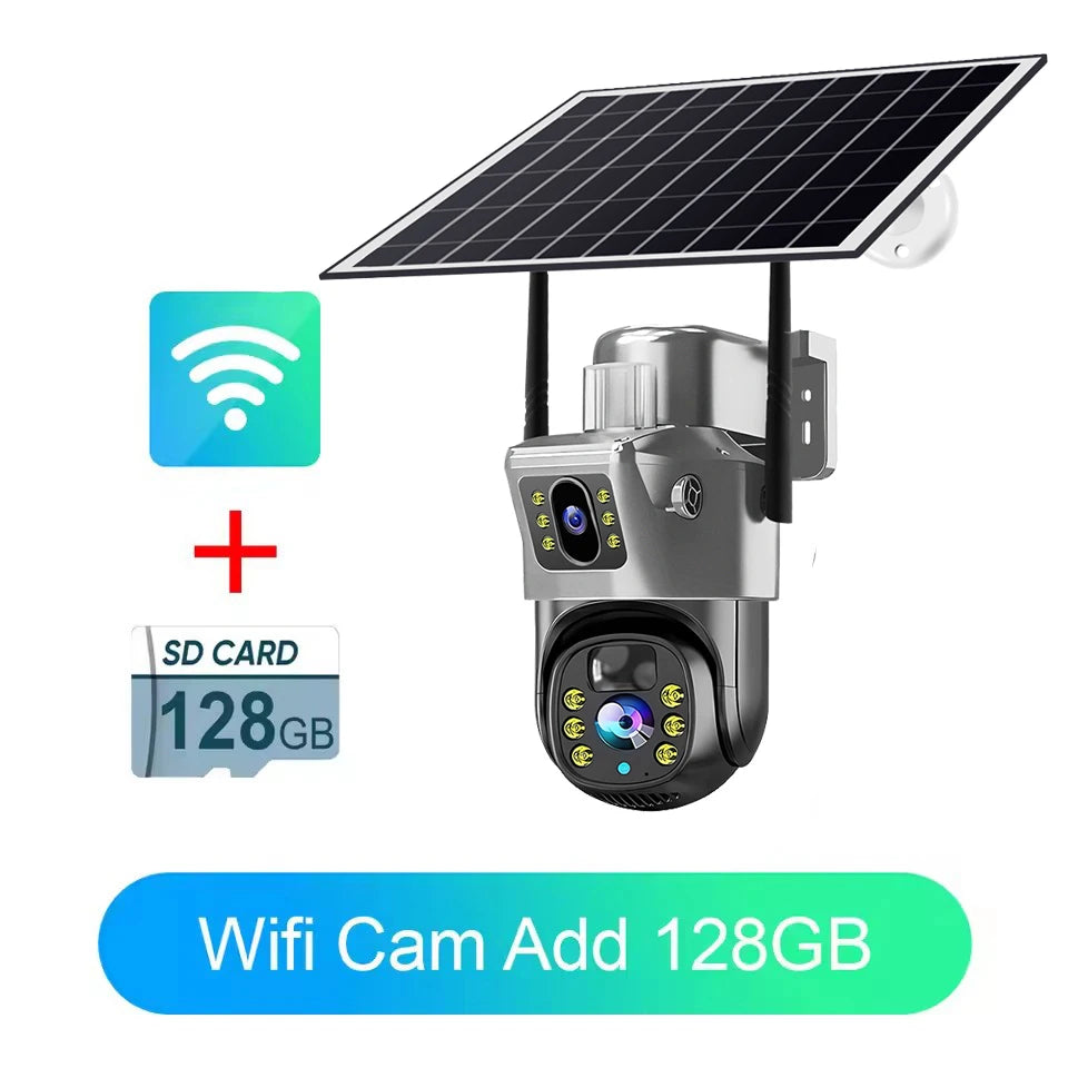 WiFi Dual-Lens Camera 4G Solar Night Vision Outdoor