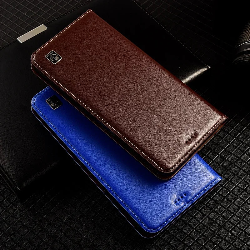 Flip Case für iPhone 17 Pro Max Echtes Leder Magnetisch