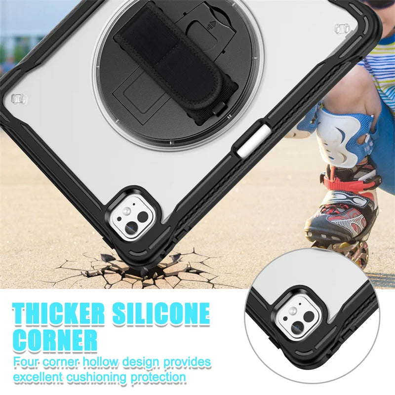 iPad Pro/Air Stoßfeste Hülle + Riemen