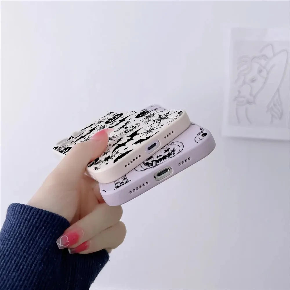 Halloween Horror Art Case for iPhone 17-11 Silicone