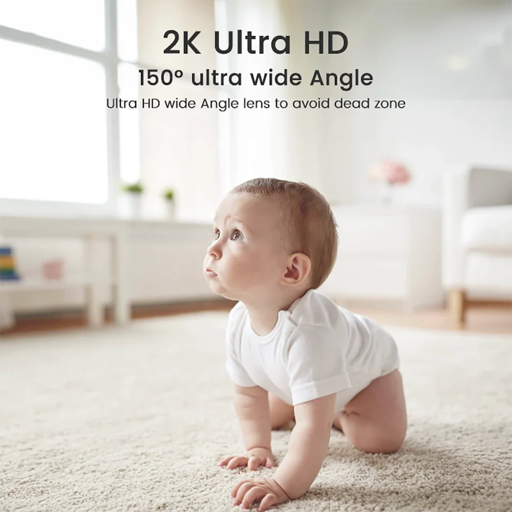 4MP WiFi baby monitor HD night vision 360° camera