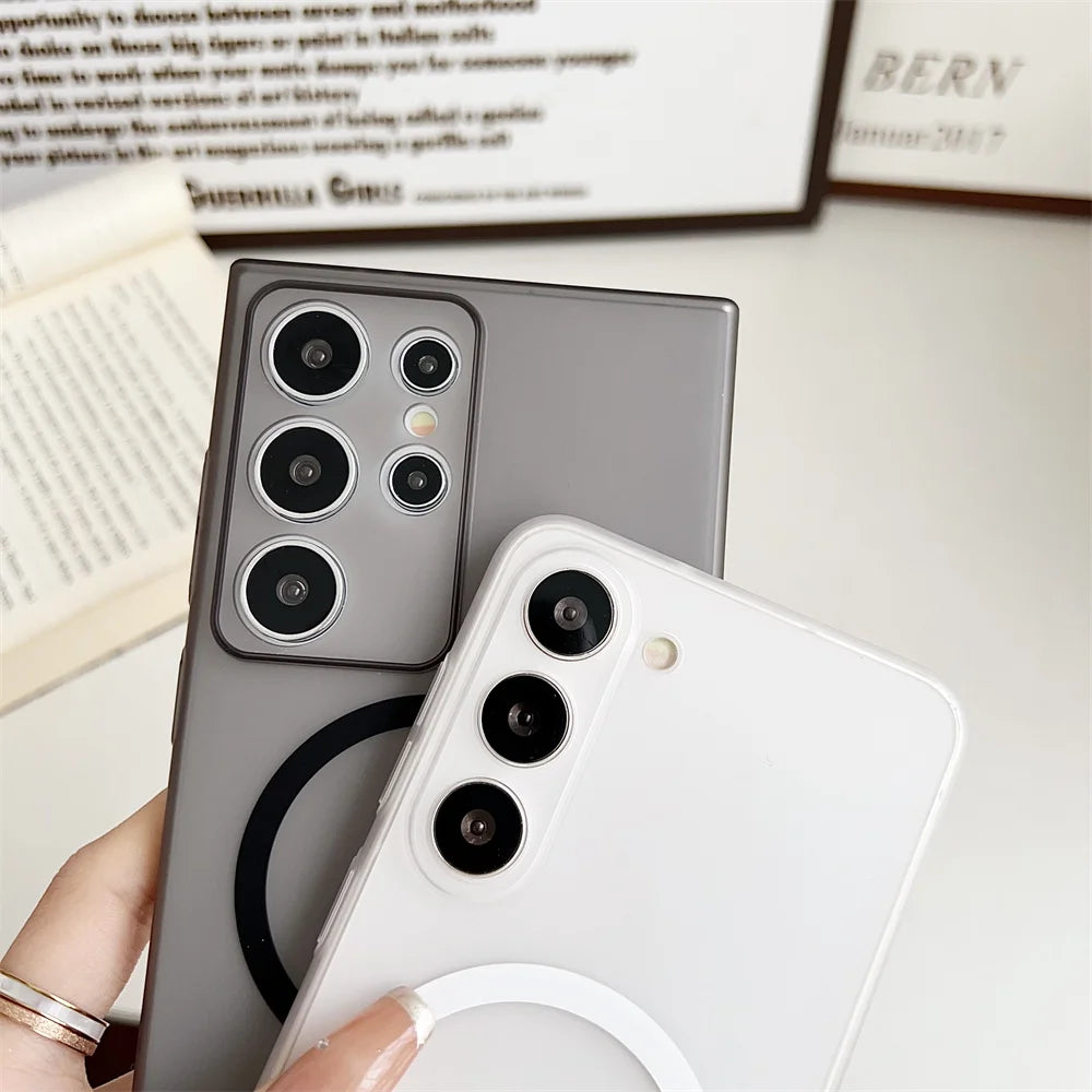 Matte transparente Magnethülle Samsung