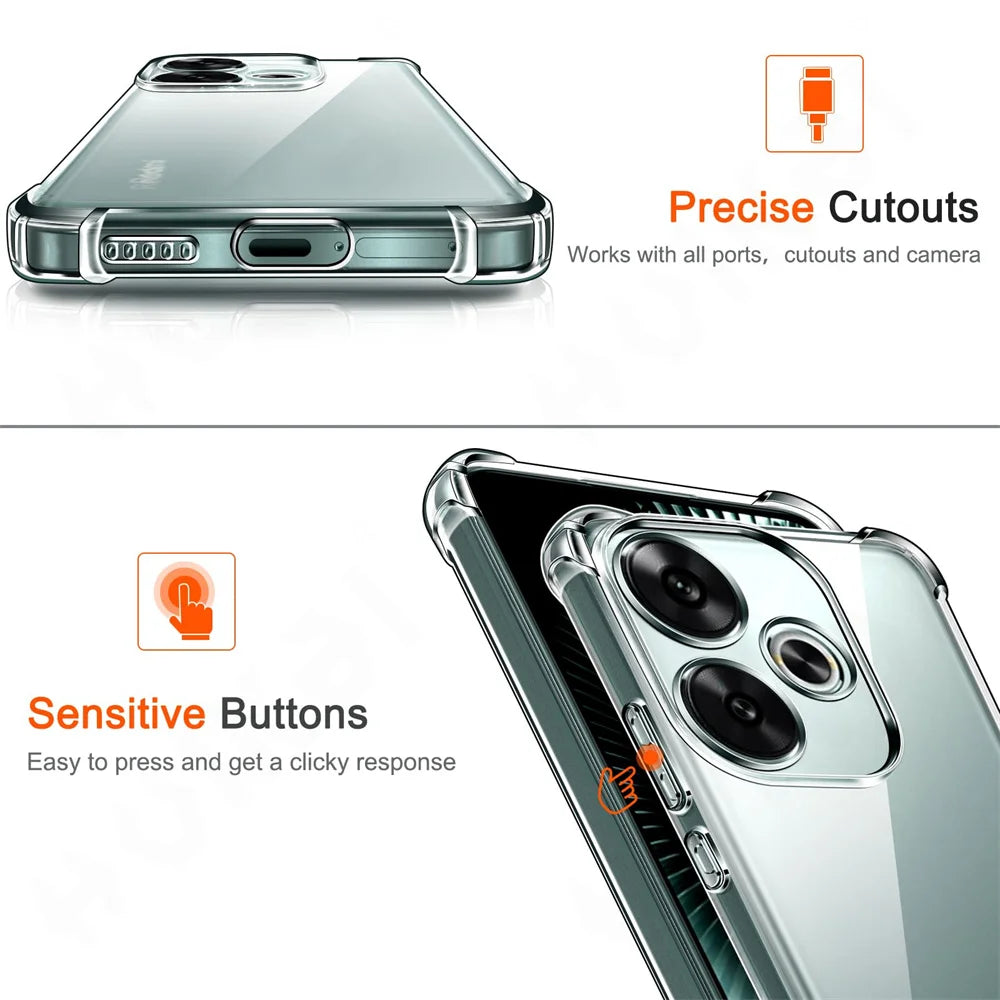 Transparente TPU Hülle für Xiaomi Modelle mit Stoßschutz