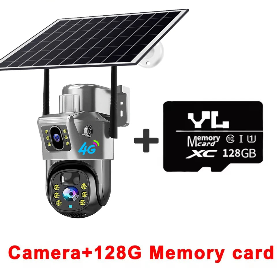 WiFi Dual-Lens Camera 4G Solar Night Vision Outdoor