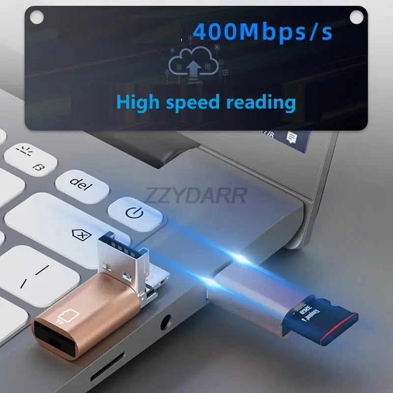 USB Micro SD Kartenleser für iPhone & Typ C Geräte