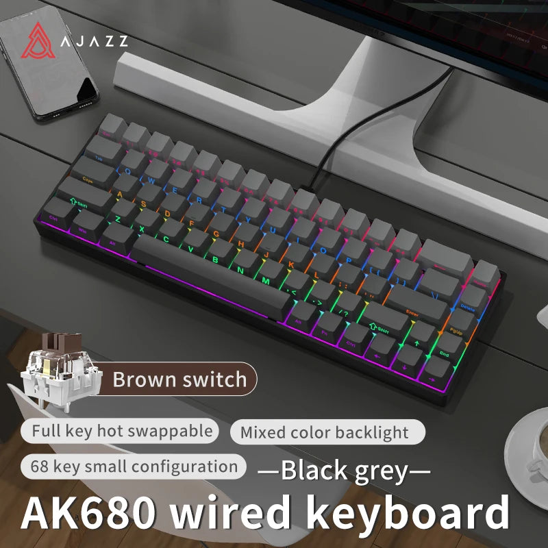 AJAZZ AK680 mechanical 68-key keyboard