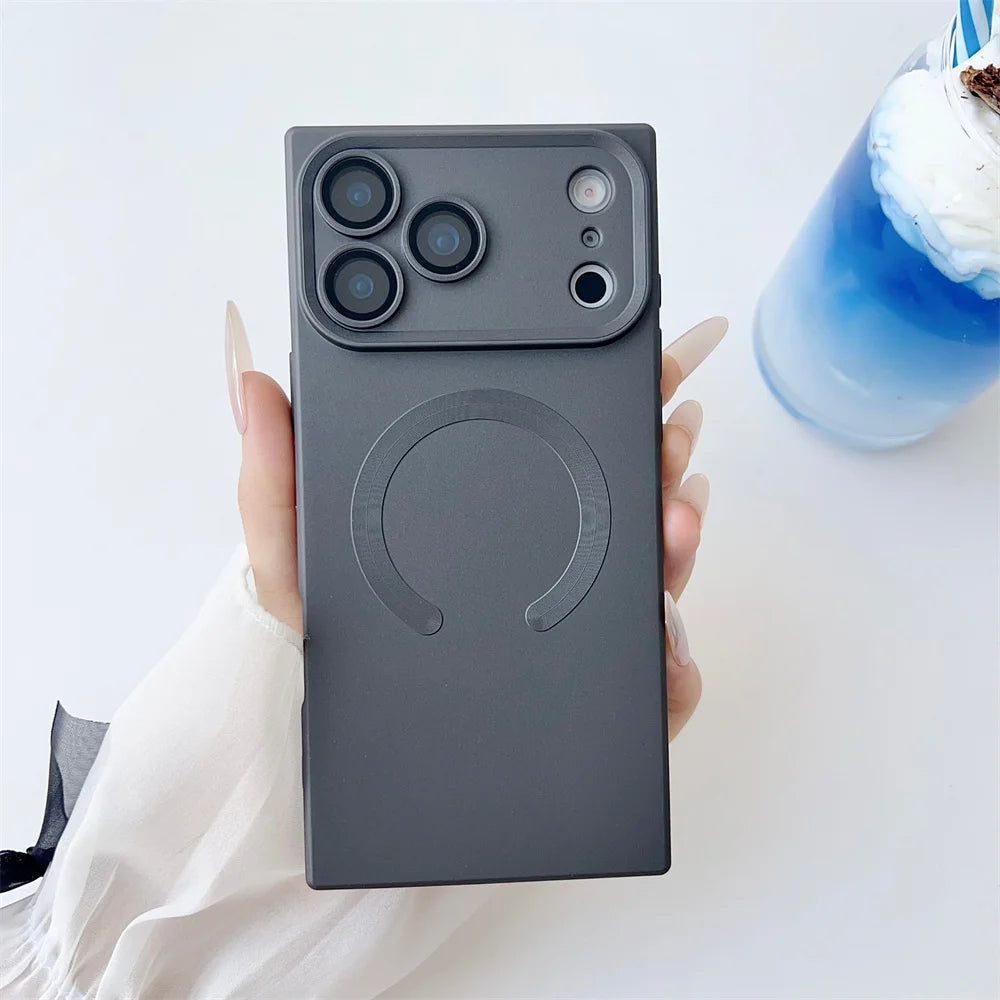 Quadratische MagSafe Hülle Silikon iPhone 17 Pro Max