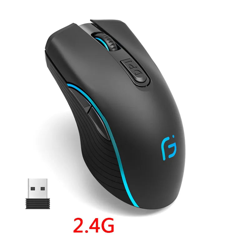 Kabellose Maus – Wiederaufladbare Dual Mode Maus mit Bluetooth & 2,4 GHz