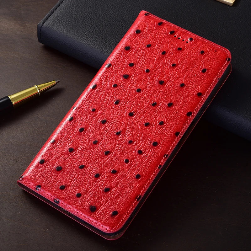 High-End Leder Flip Brieftasche für iPhone 17