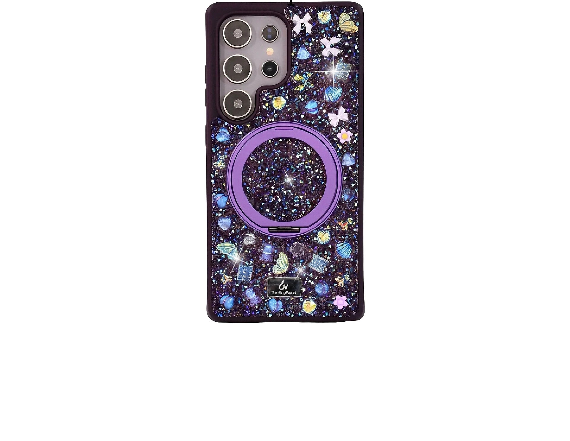 Deluxe Glitzer Strass Hülle mit Stand für Samsung S25