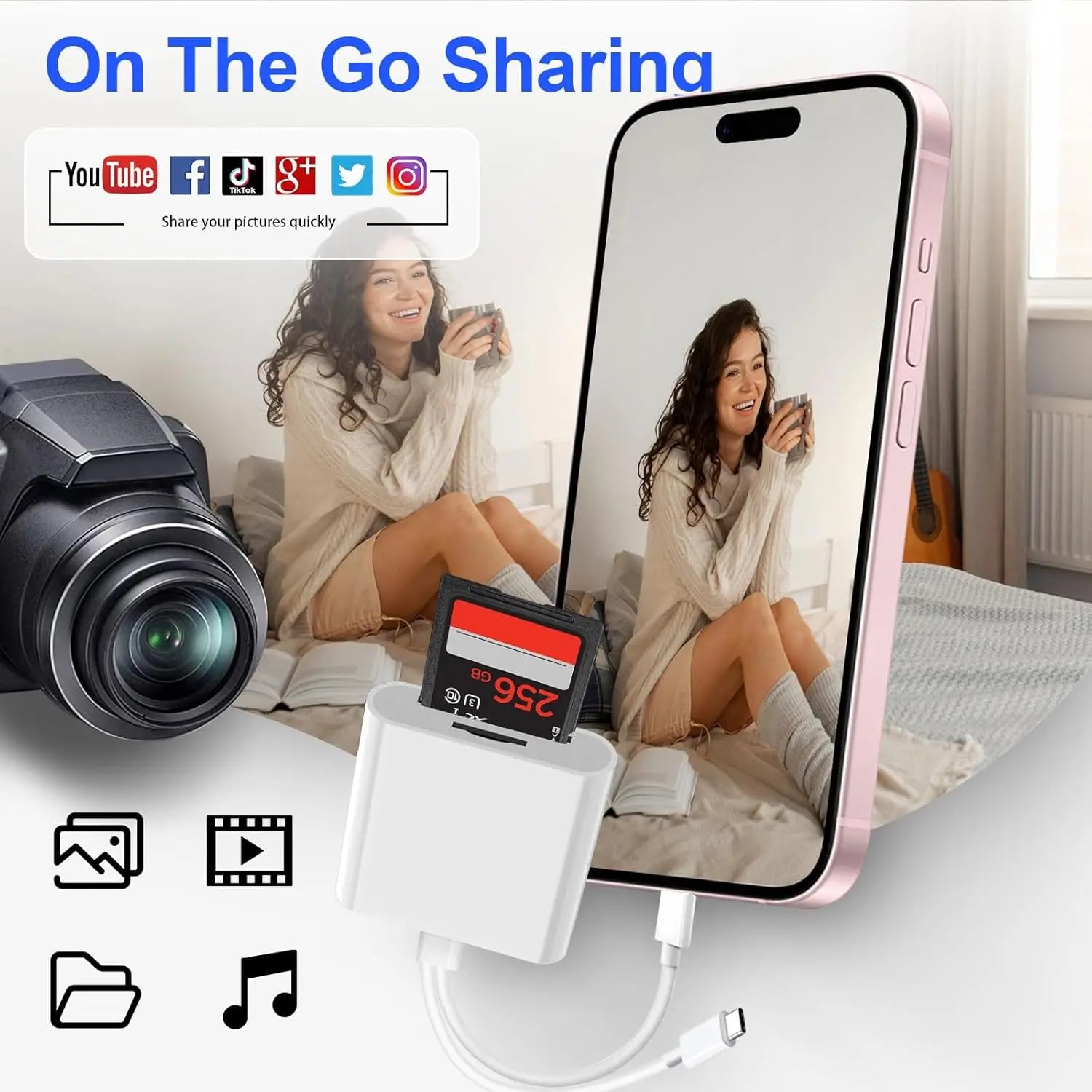 SD-Kartenleser USB-C & Lightning für iPhone iPad