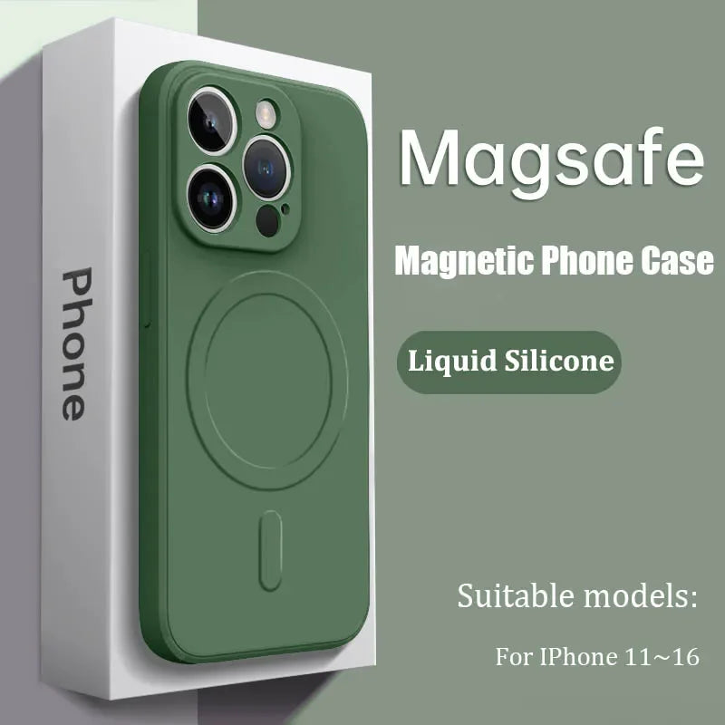 Luxury MagSafe silicone case for iPhone