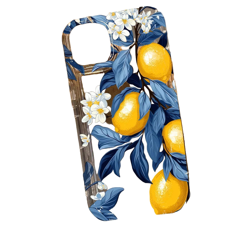 Sommer Lemon Blumen Clear Hülle für iPhone 17