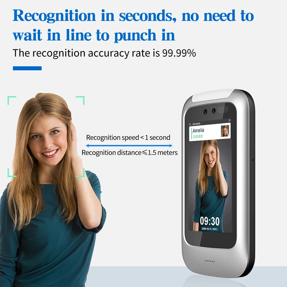 5" WiFi Gesichtserkennung Terminal mit IC Kartenleser