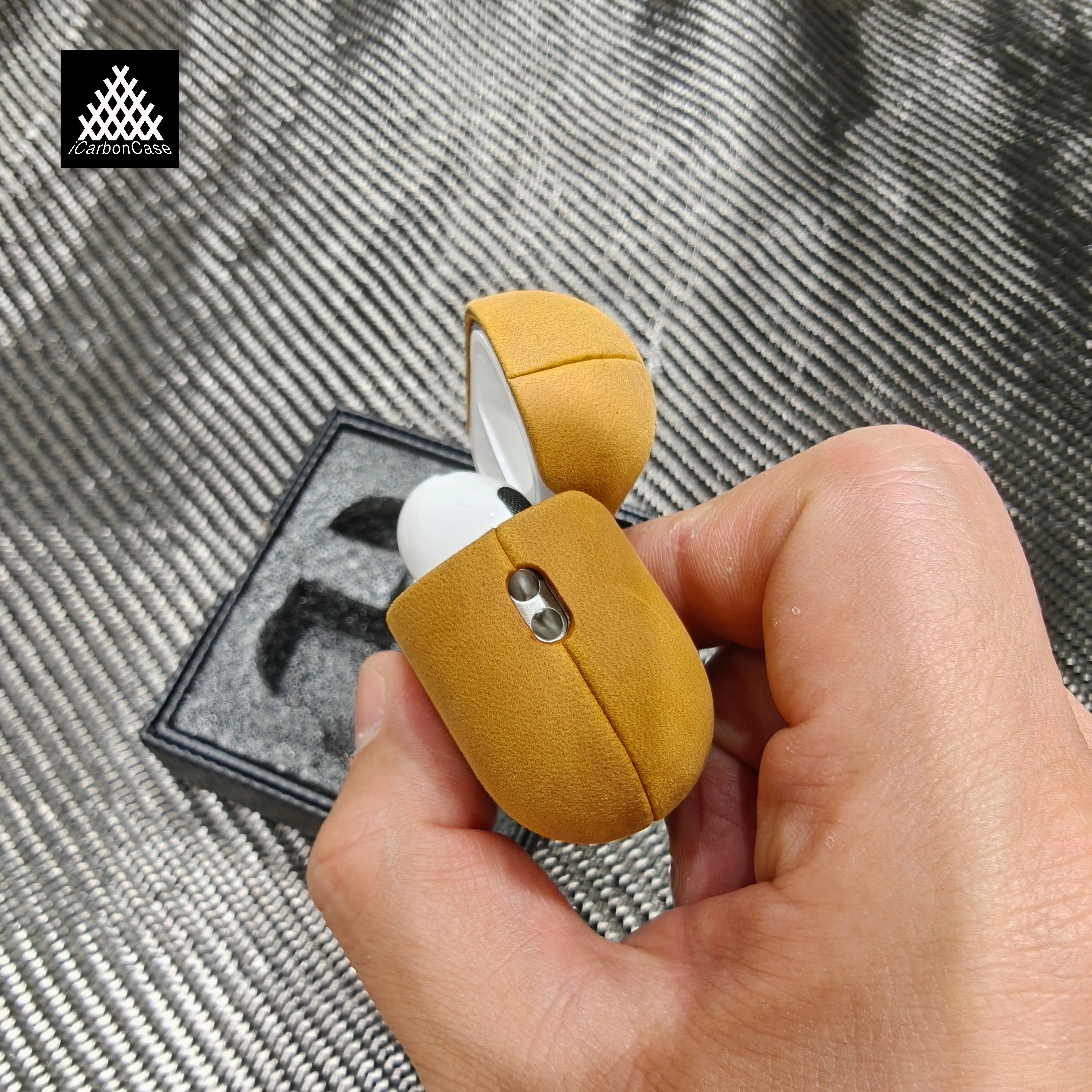 Handgefertigte Echtleder Schutzhülle für AirPods Pro