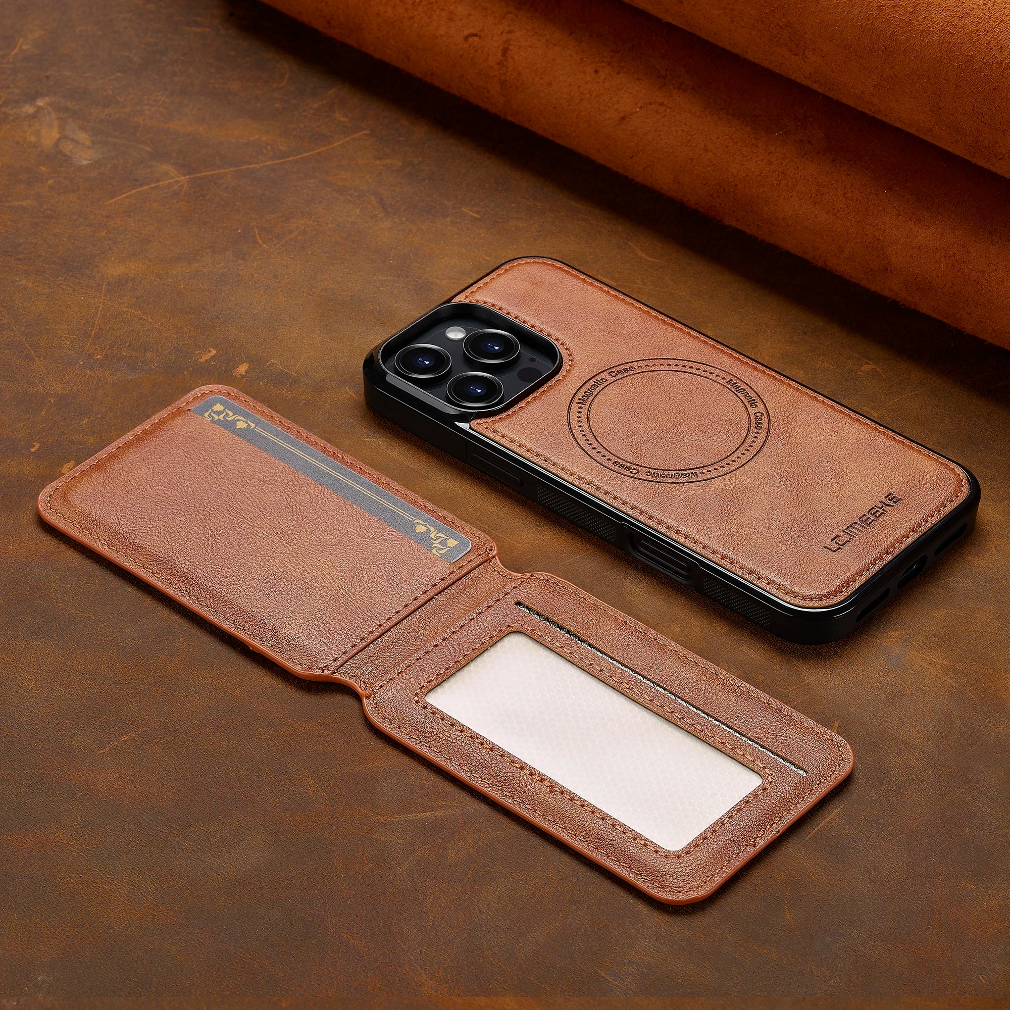 2-in-1 Lederhülle für iPhone 17 mit Kartenfach