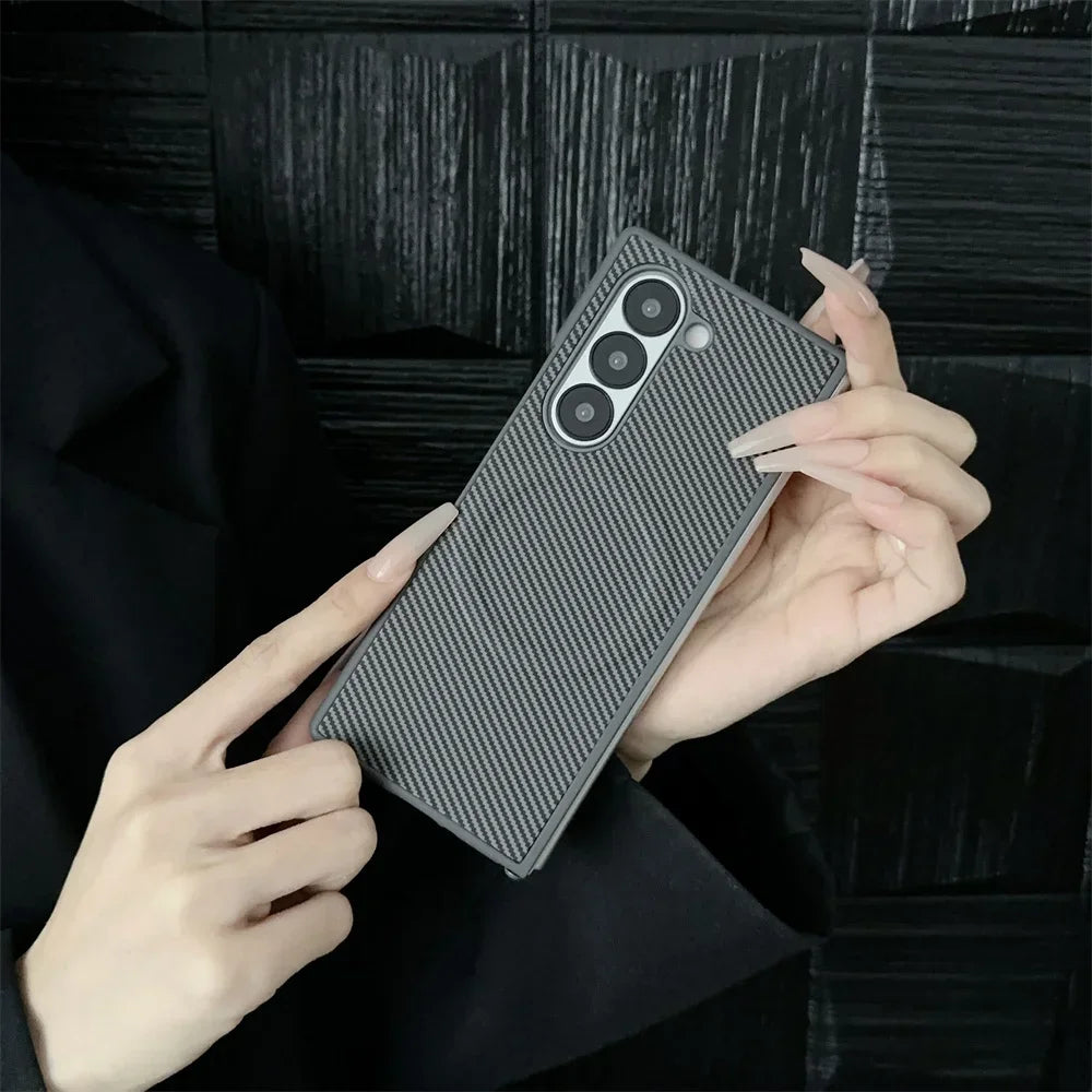 Magnetische Carbon Lederhülle Galaxy Z Fold