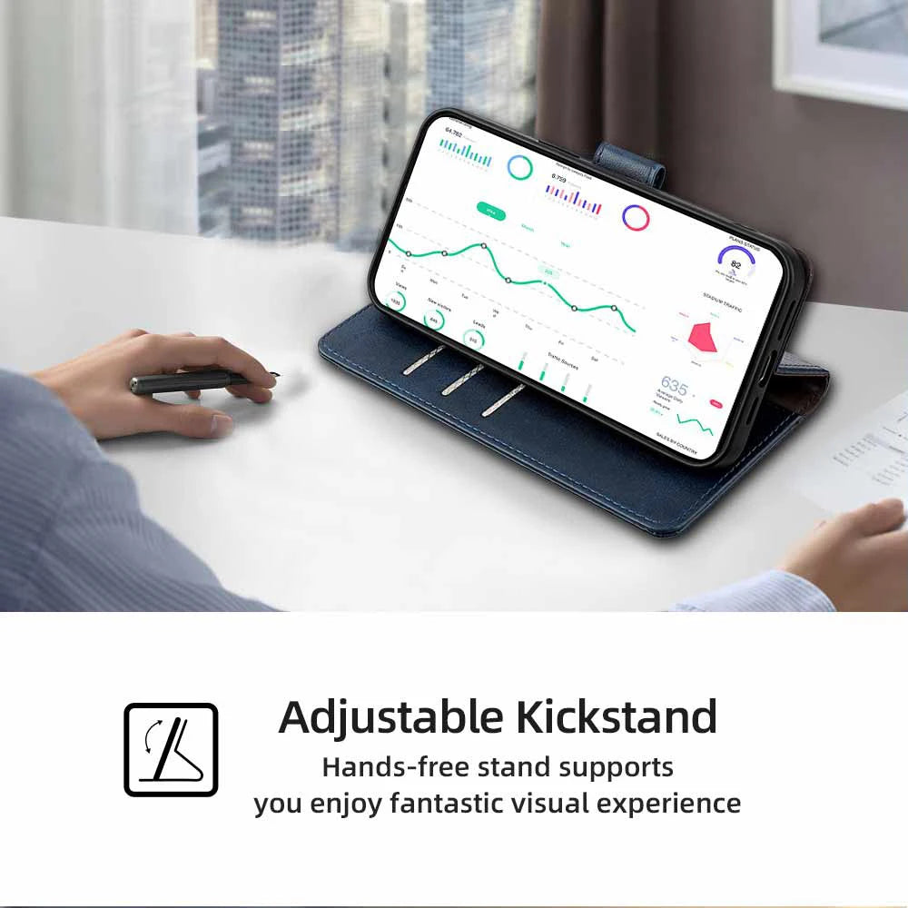 Leder Flip Brieftasche Hülle für Pixel 7–8A