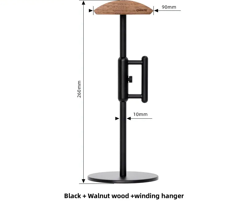 Minimalistischer Kopfhörerhalter aus Walnussholz