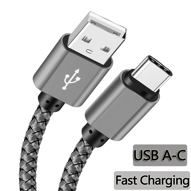 Nylon USB A auf Typ C Ladekabel