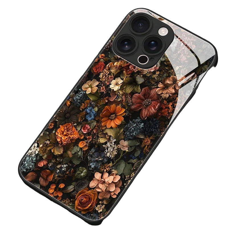 Retro Blumen Glas Hülle für Samsung Galaxy S25