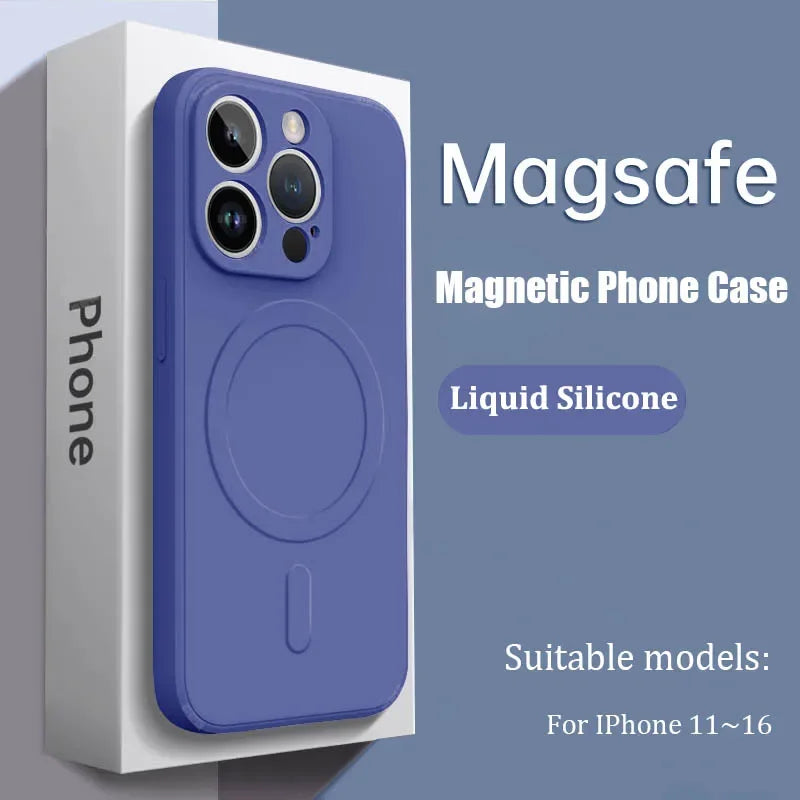 Luxury MagSafe silicone case for iPhone