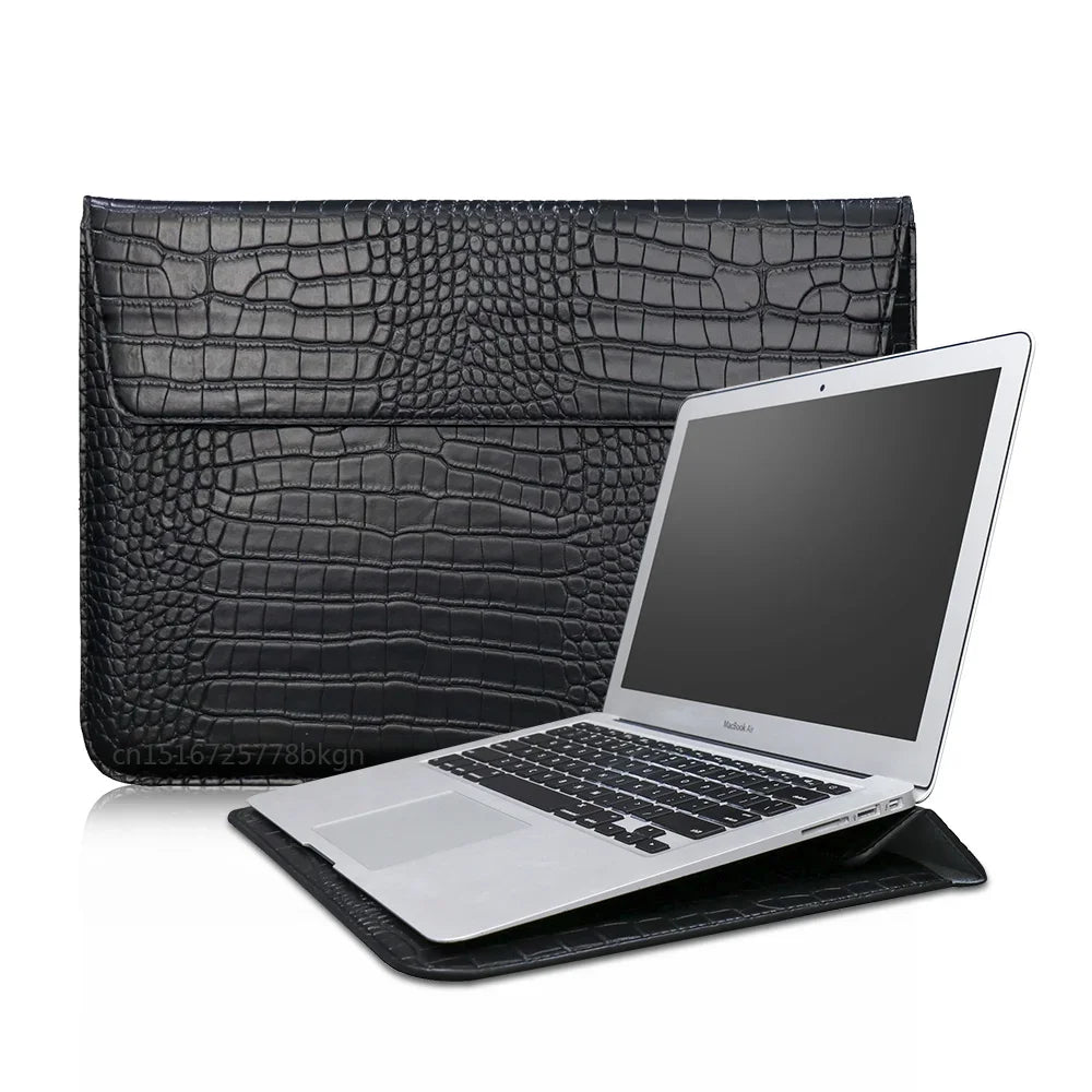 Krokodil-Leder Laptop Sleeve MacBook