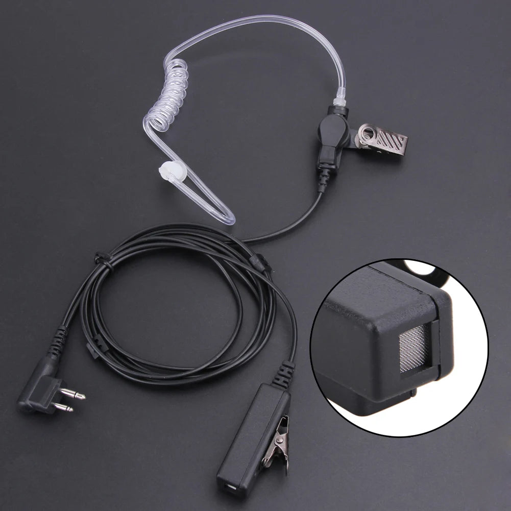 2Pin Covert Acoustic Tube Earpiece Headset Volume Control Ear Hook for Motorola Two Way Radios Accessories