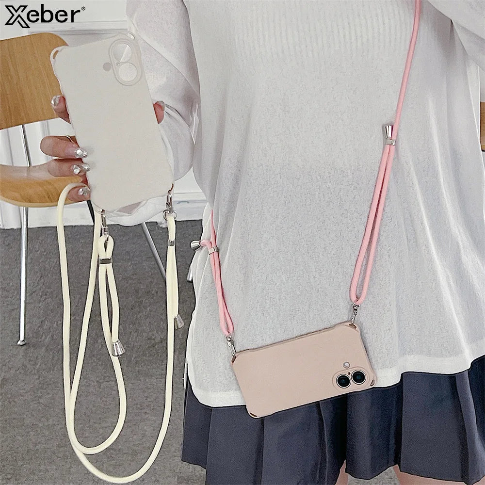 Umhängeband Silikonhülle für iPhone 17–11 Pro