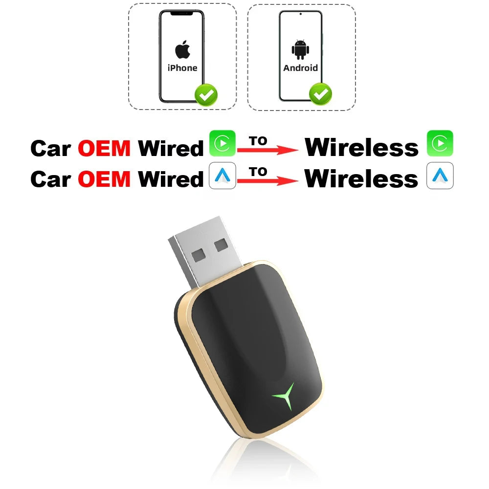 Kabelloser 2-in-1 CarPlay & Android Auto Adapter