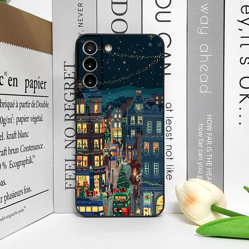 Pixel 9 8 Hülle Silikon TPU Weihnachts Schnee Muster Case