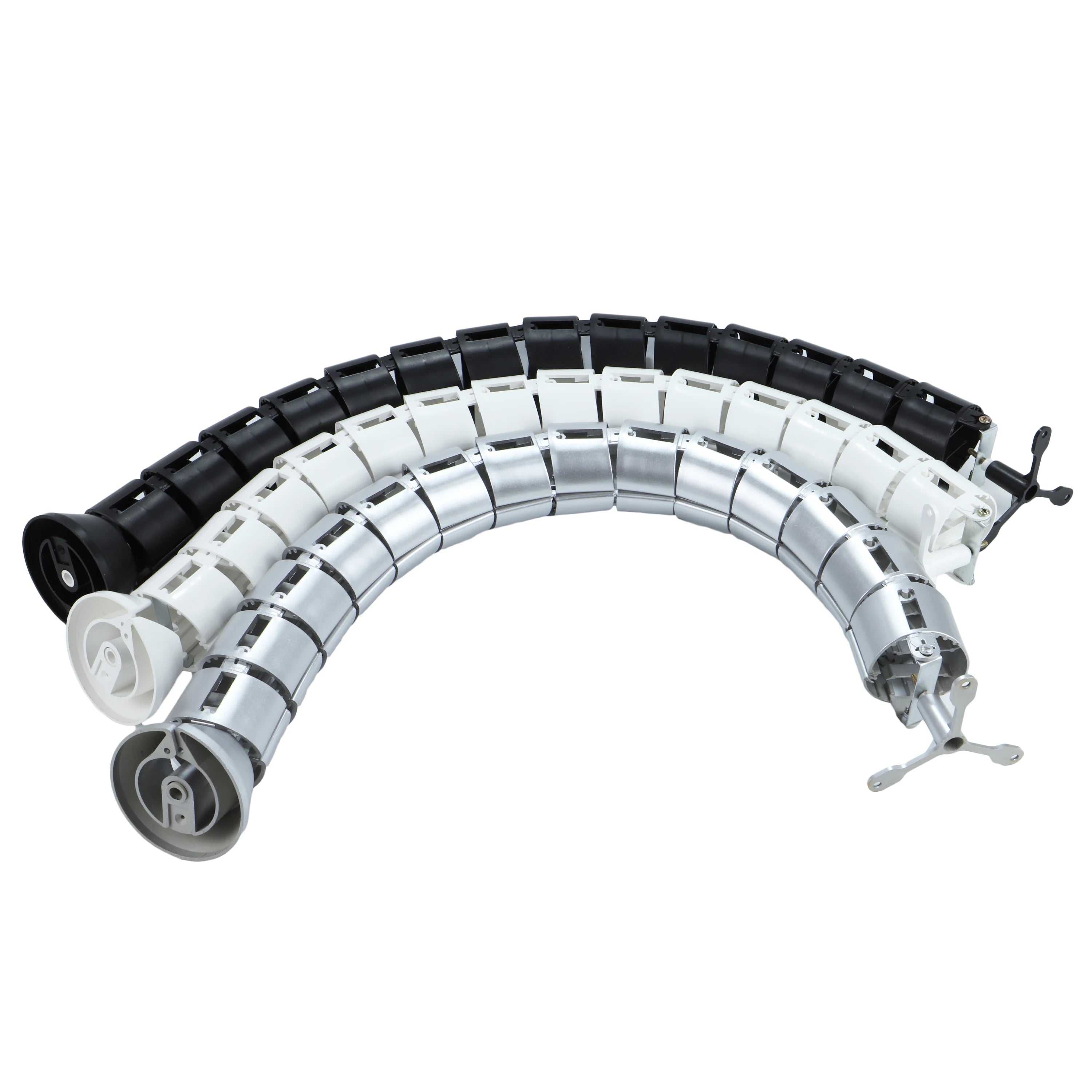 Black adjustable cable management for standing desks