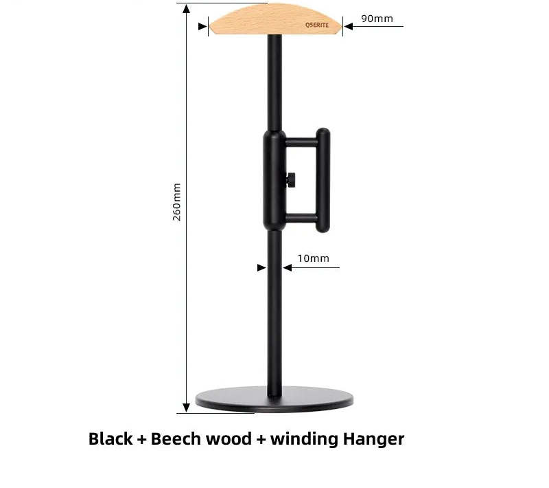 Minimalist headphone holder made of walnut wood