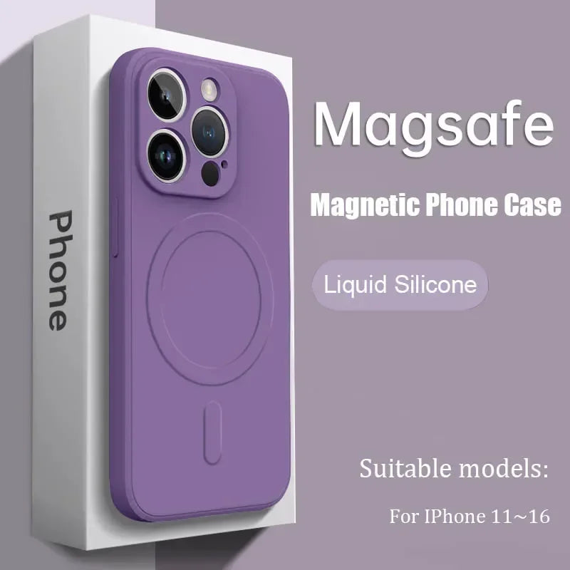 Luxury MagSafe silicone case for iPhone