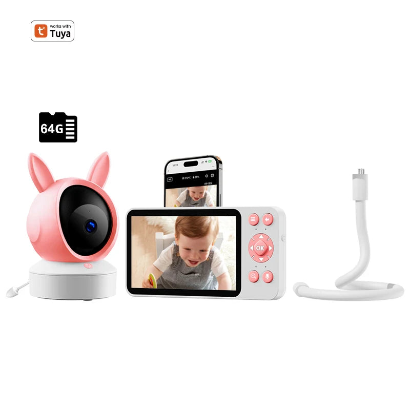 5 Zoll WLAN Baby Monitor mit Nachtsicht & Bewegungsmelder