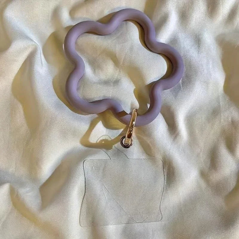 Silikon Armband Blumenmuster Lanyard Anti‑Fall