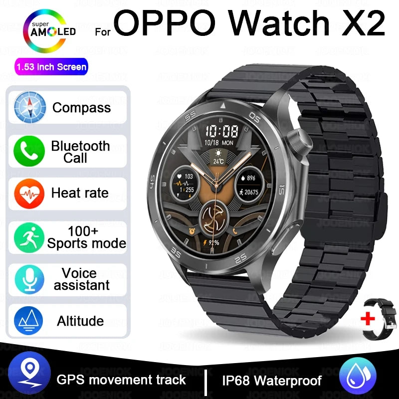 OPPO Watch X2 2025 Smartwatch with GPS & Call Function