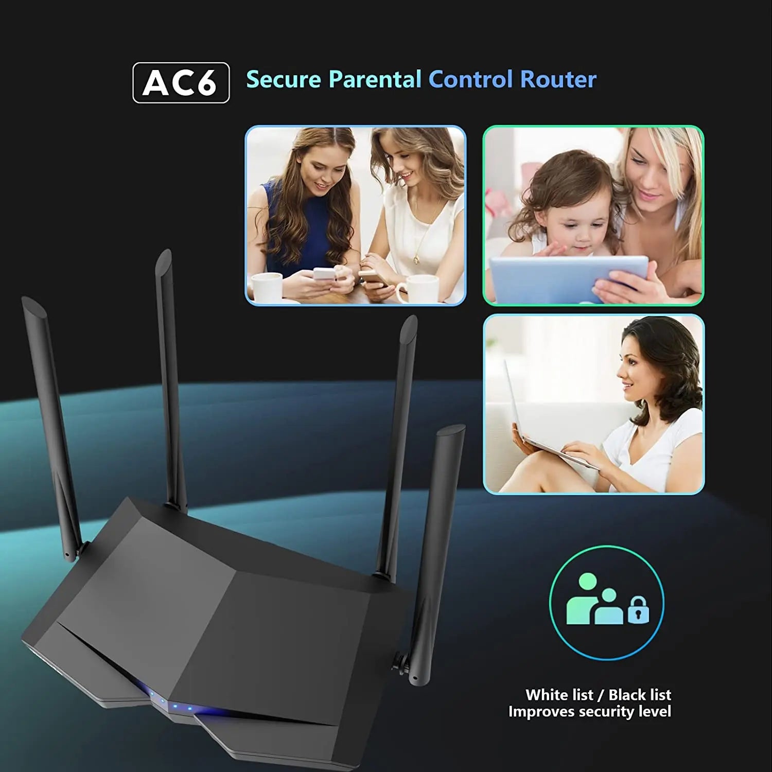 Tenda AC6 AC1200 Dualband WLAN Router