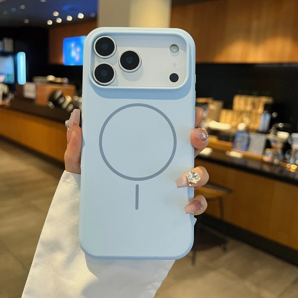 Matte Liquid Silicone Hülle für iPhone 17 Magsafe