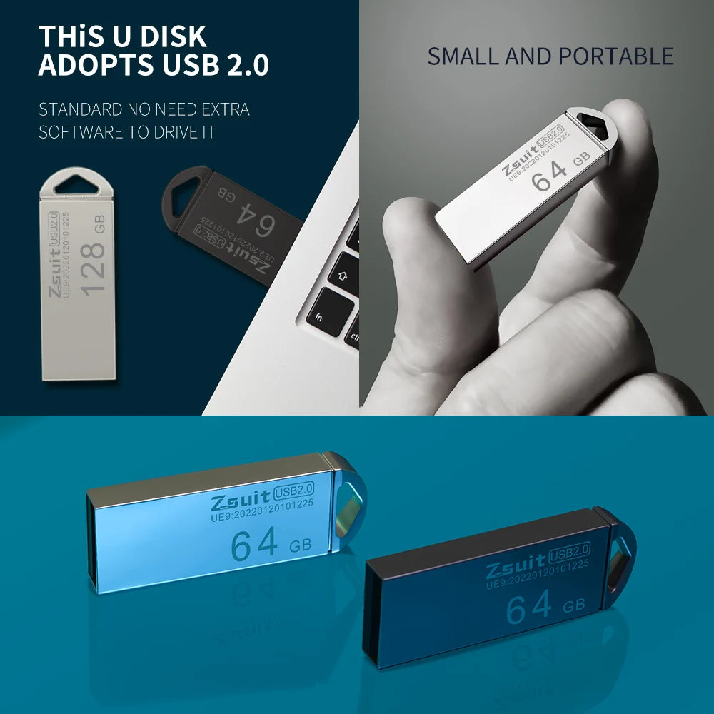 Metall USB-Stick 128GB Hochgeschwindigkeits Pen Drive