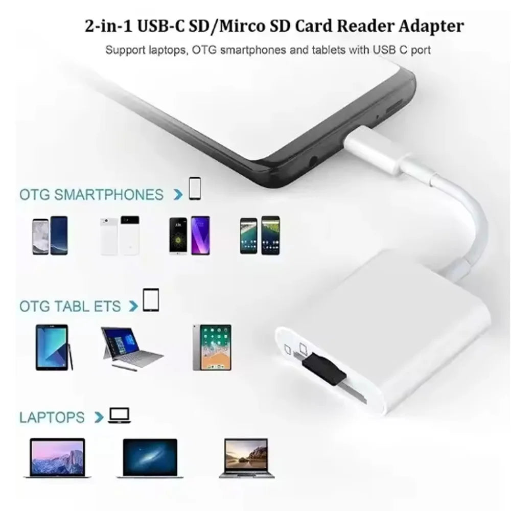 Typ-C Kartenleser SD/TF 2-in-1 Adapter für Tablet