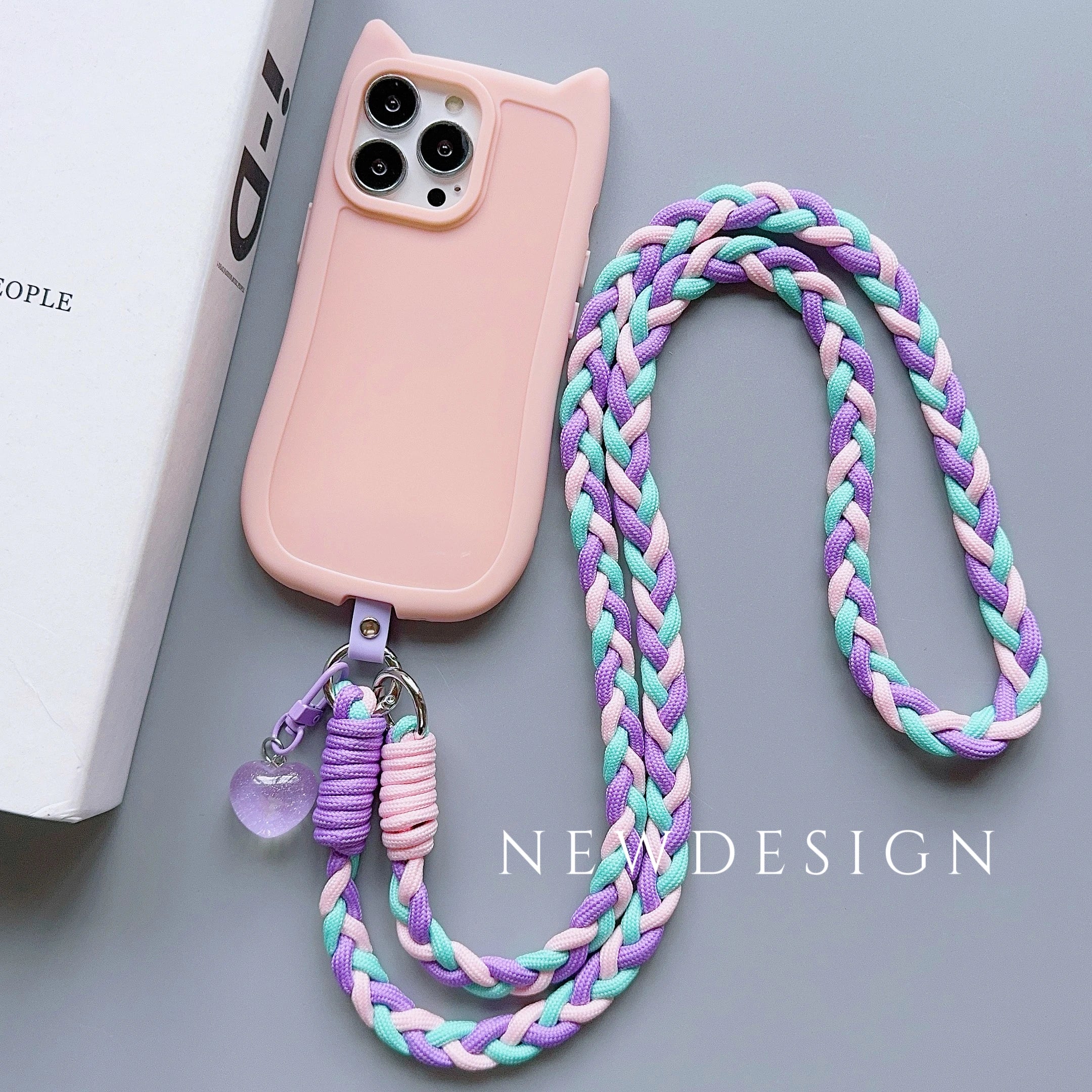 Cartoon Telefon-Lanyard, langes Umhängeband