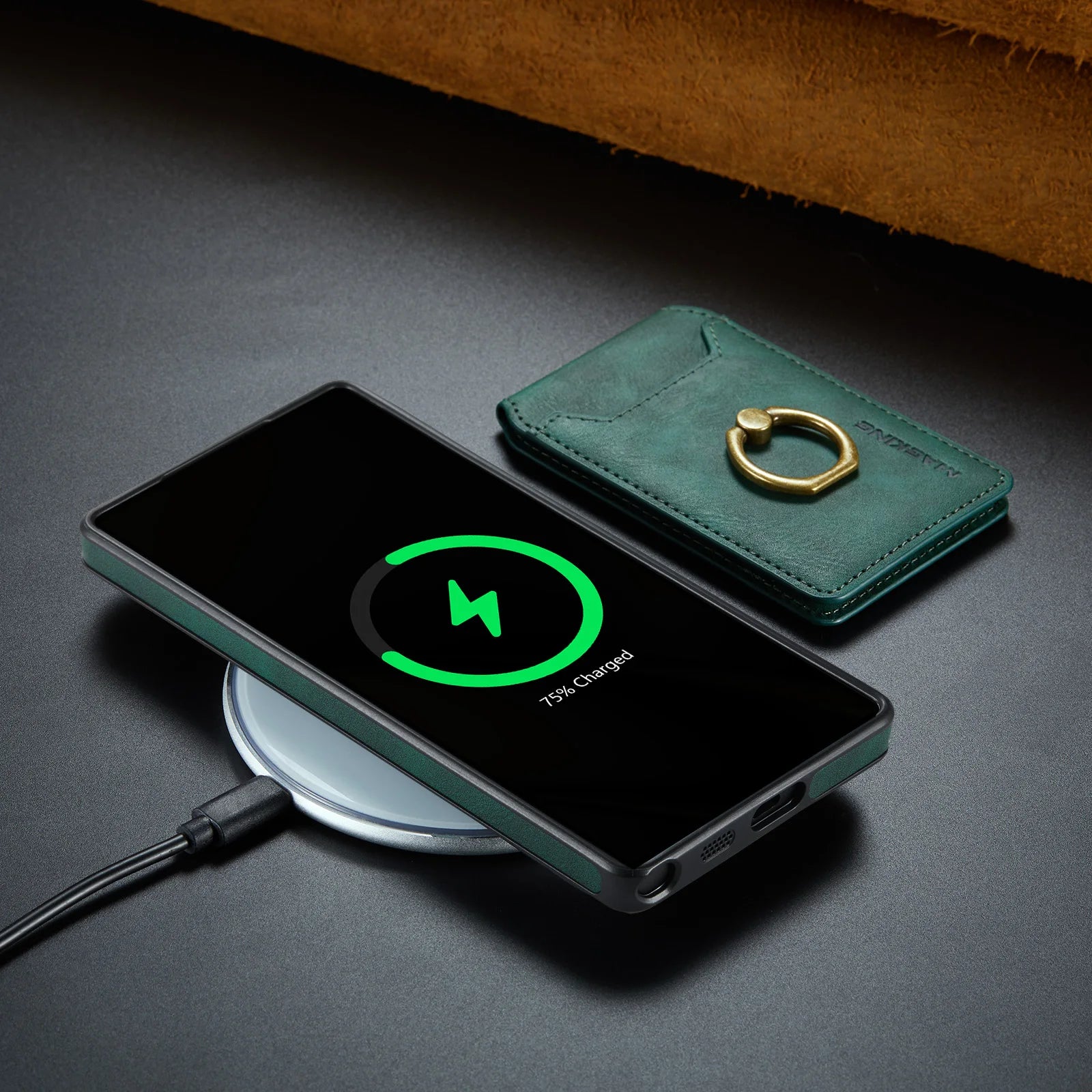 2in1 Leder Wallet Hülle für Galaxy S25 Ultra