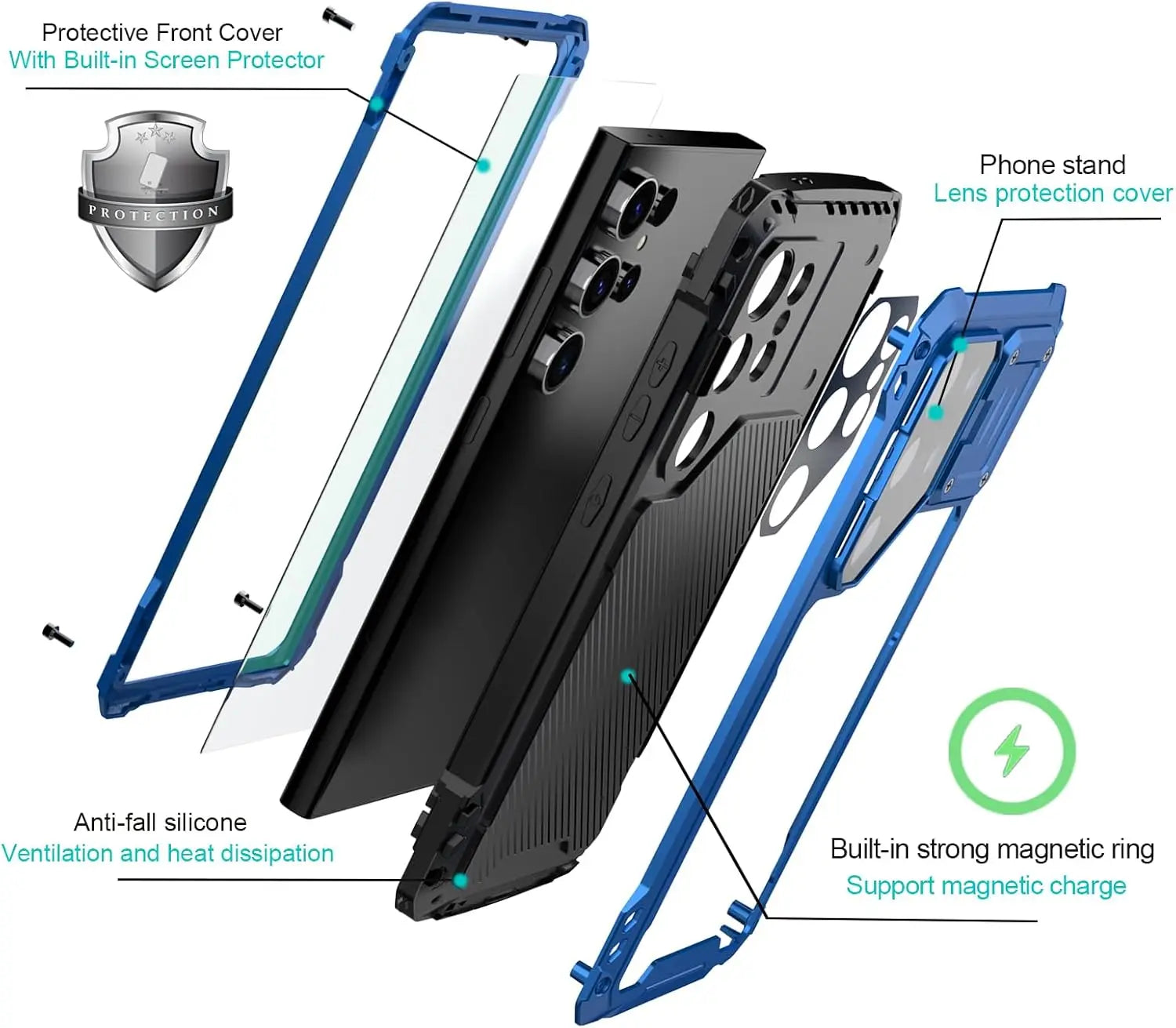 Aluminium Rüstungshülle für Samsung S25 Ultra Edge