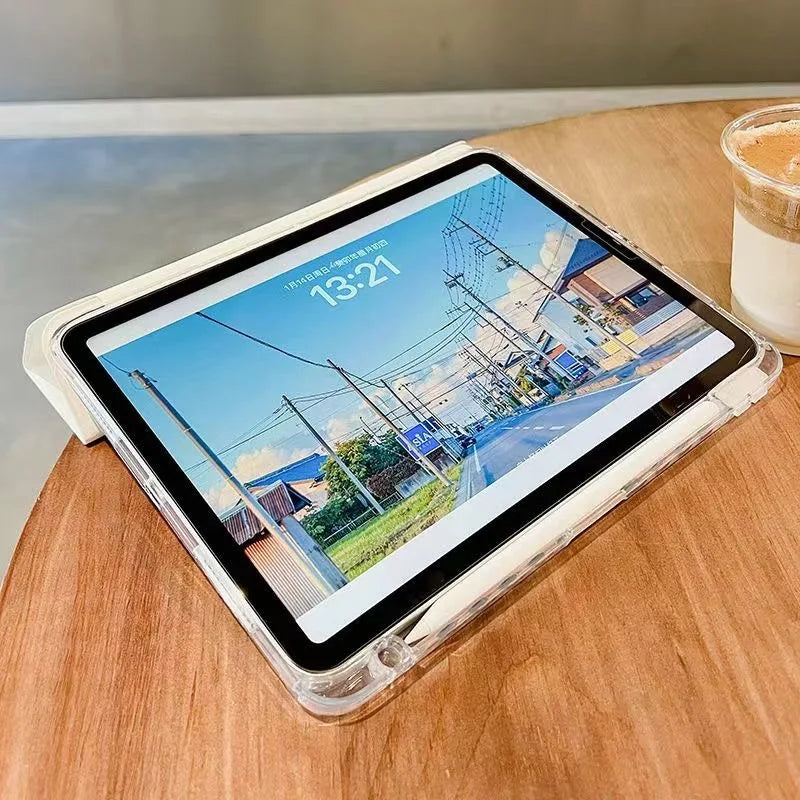 Smart case with pen holder for iPad models