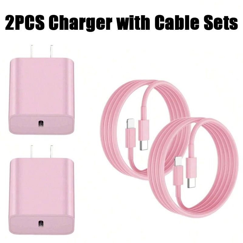 2er-Set Schnellladegerät USB C mit Kabel