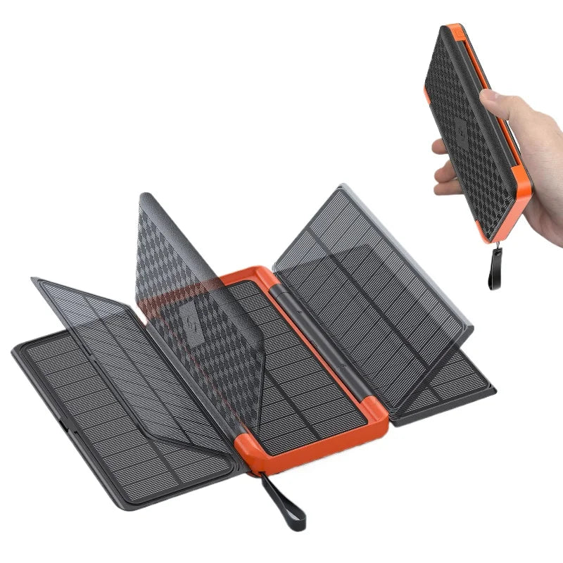 Foldable 20000mAh Solar Power Bank Qi Wireless