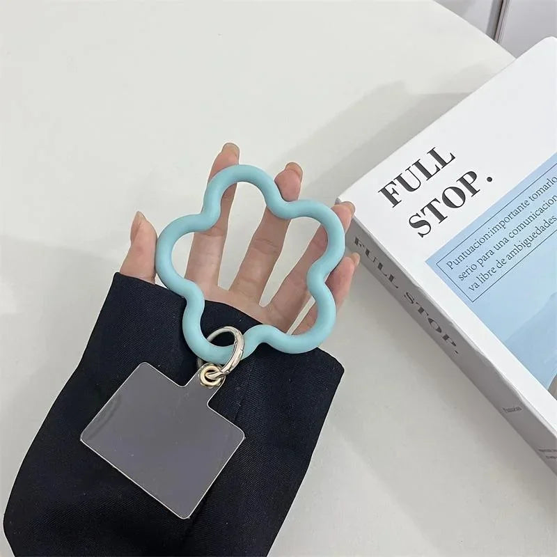 Silikon Armband Blumenmuster Lanyard Anti‑Fall