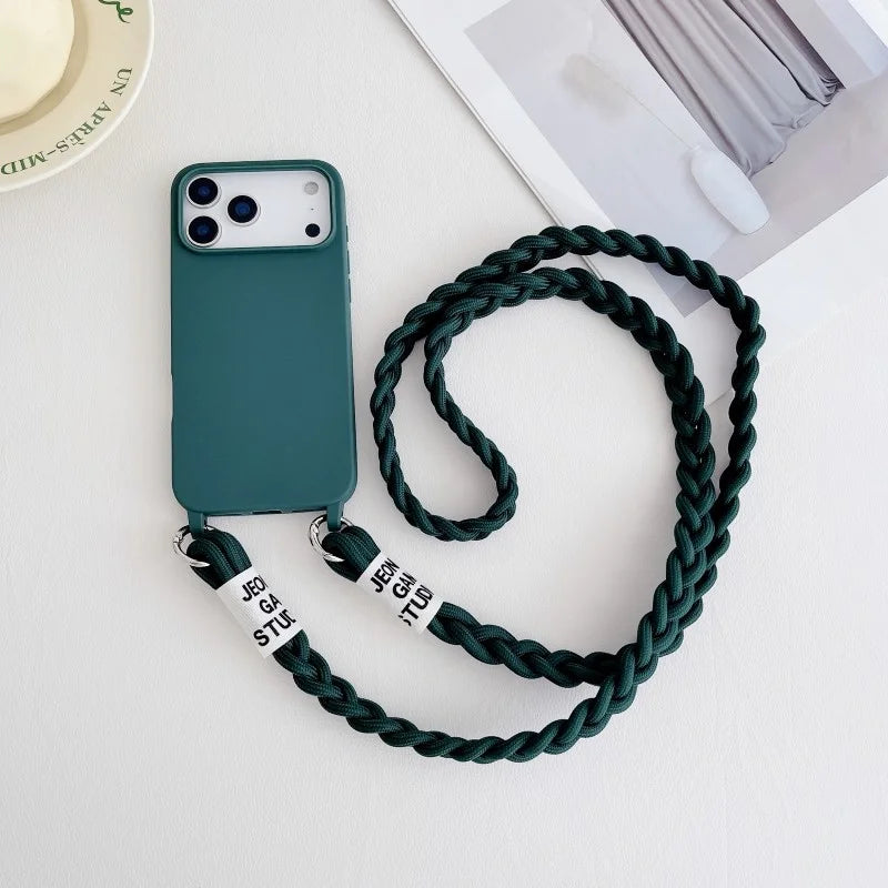 Luxus Lanyard-Hülle mit Band für iPhone 11–17
